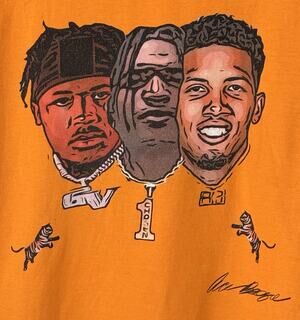 Cincinnati Bengals Ja’Marr Chase Football Orange T-Shirt Medium